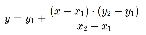 basic linear interpolation formula that this calculator uses Image